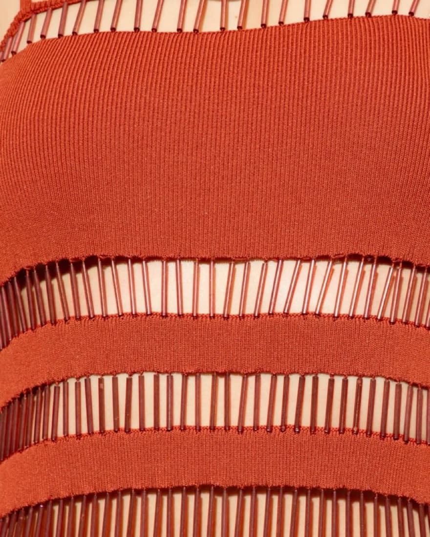Cult Gaia Olitan Cutout Beaded Dress  - Image 4