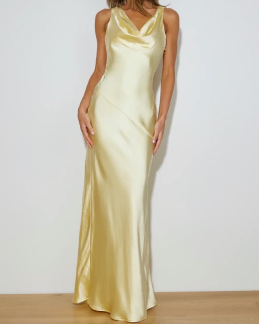 Yellow Satin Dress - Andie Anderson ✨ - Image 3