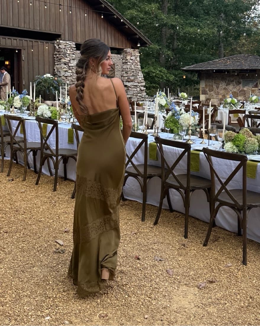 House Of Harlow Nouvelle Gown In Olive - Image 2