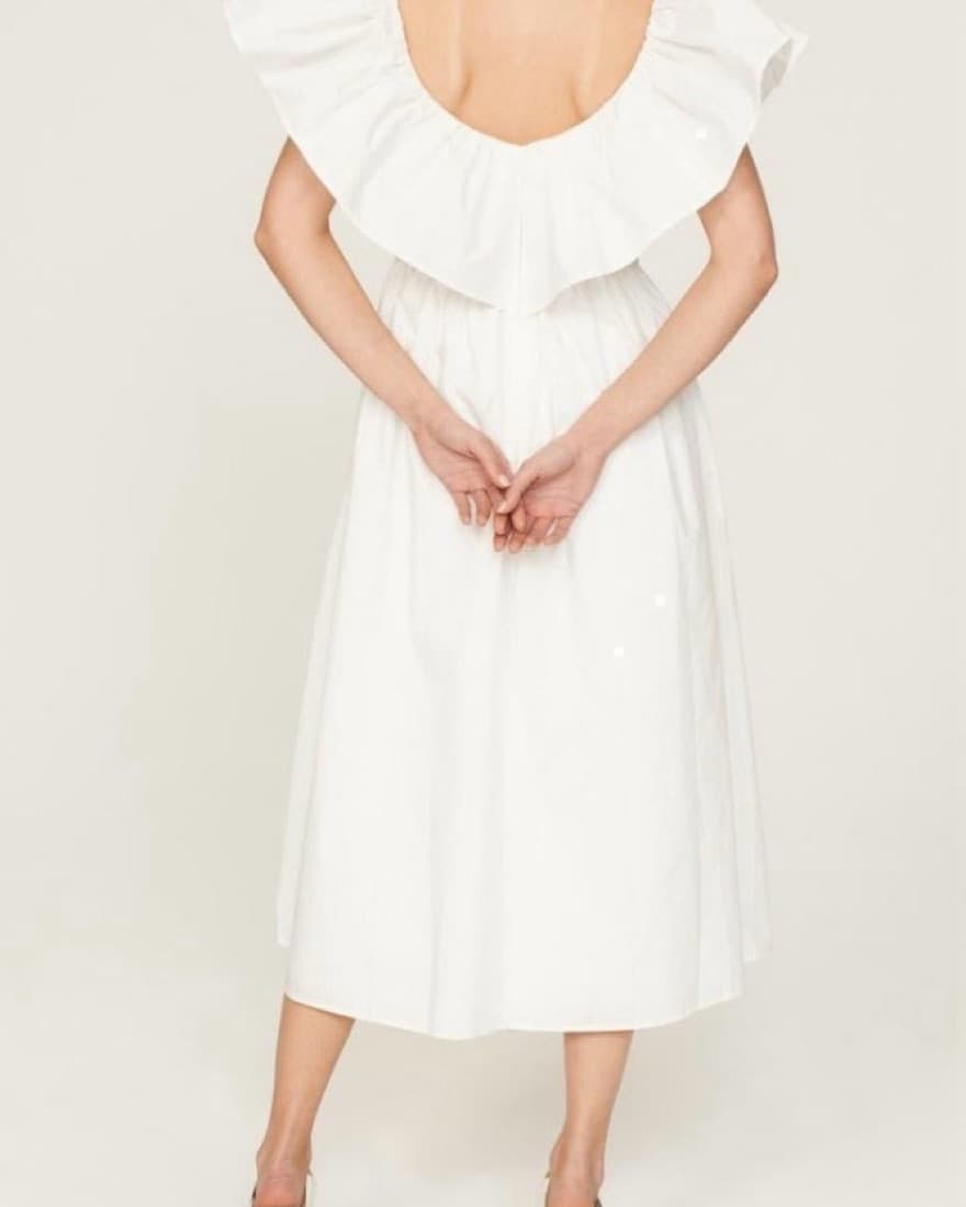 Adam Lippes White Ruffle Dress - Image 2