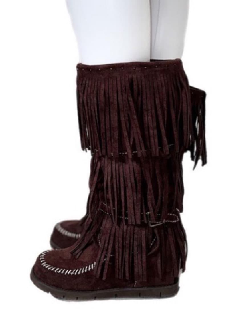 Fringe wedge boots - Image 2