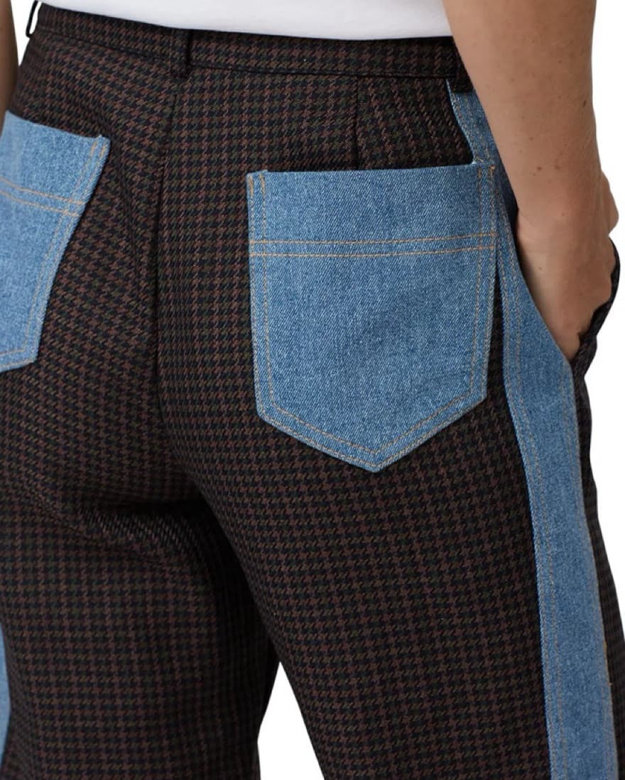 Denim Lined Detail Pants - Image 3