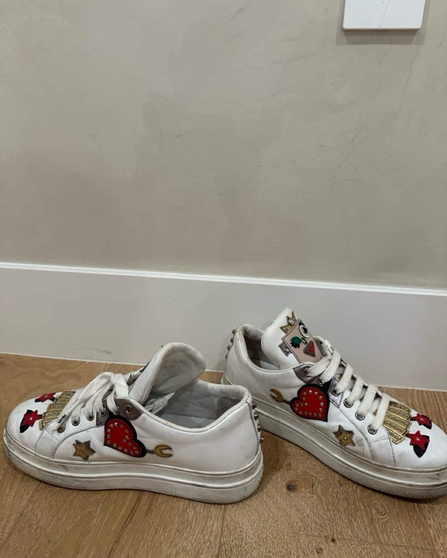 Prada Platform Sneaker With Patches - Image 3