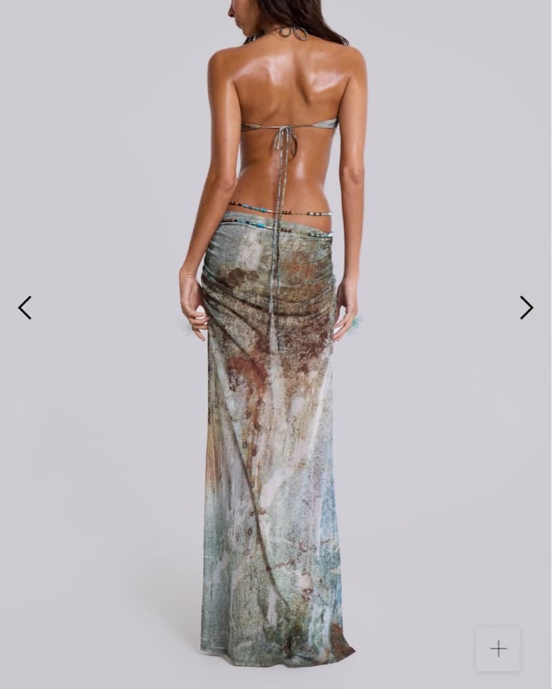 Vida Backless Maxi Dress With Shell Trim - Image 2