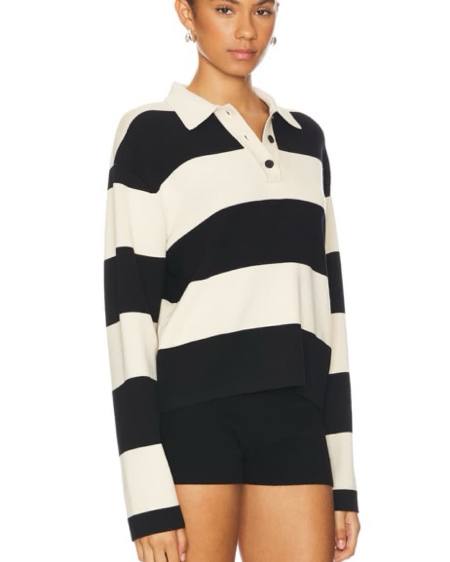 Stripe Sweater in Black & Beige - Image 2