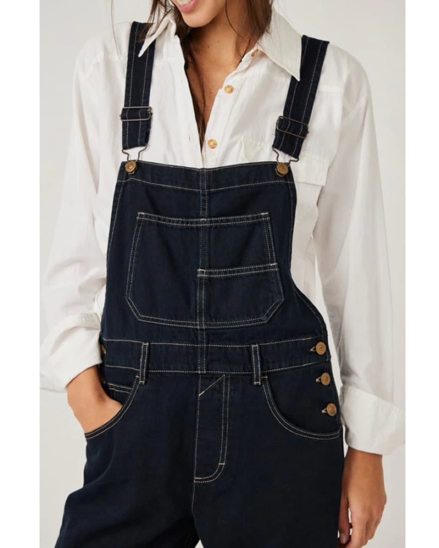 Dark Wash Overalls - Image 4