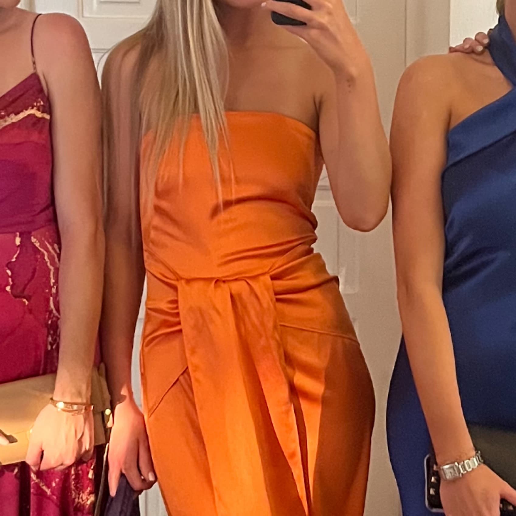 Simon Miller Orange Strapless Gown - Image 4