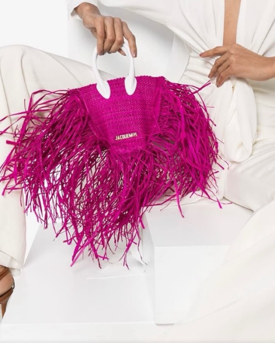 Vibrant Fringed Jacquemus Mini Tote - Image 2