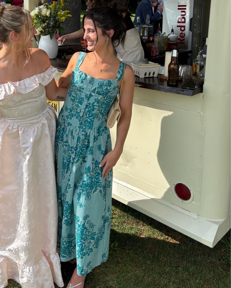 Floral Maxi Dress with Pockets - Image 3