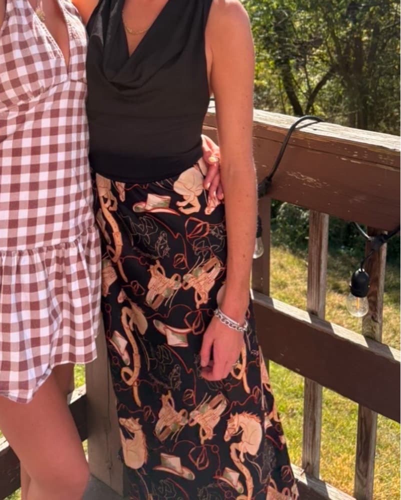 Floral Midi Skirt - Image 1