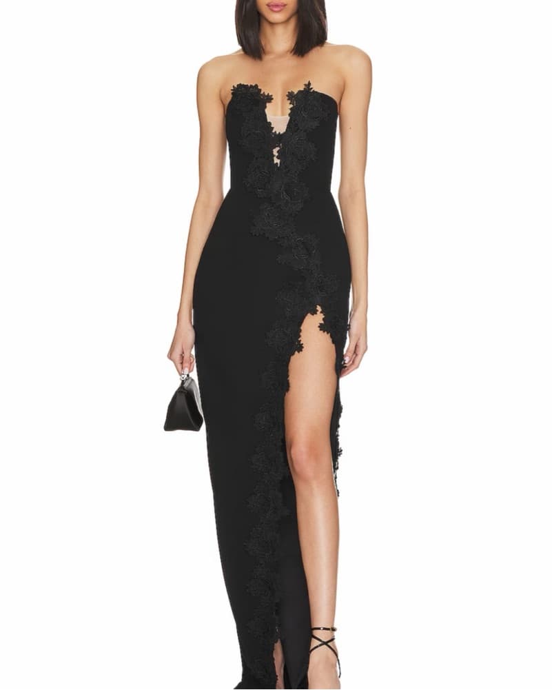Sau Lee Flora Black Gown - Image 2