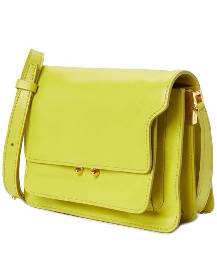 Marni Trunk Soft Cross Bag In Lime Green - Image 2