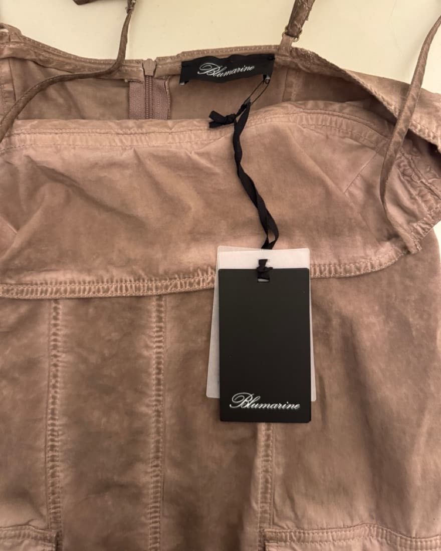 NWT Blumarine Tan Cargo Minidress - Image 5