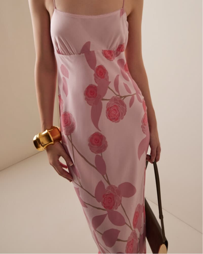 Bernadette Ripley Camelia-Print Silk Max - Image 1