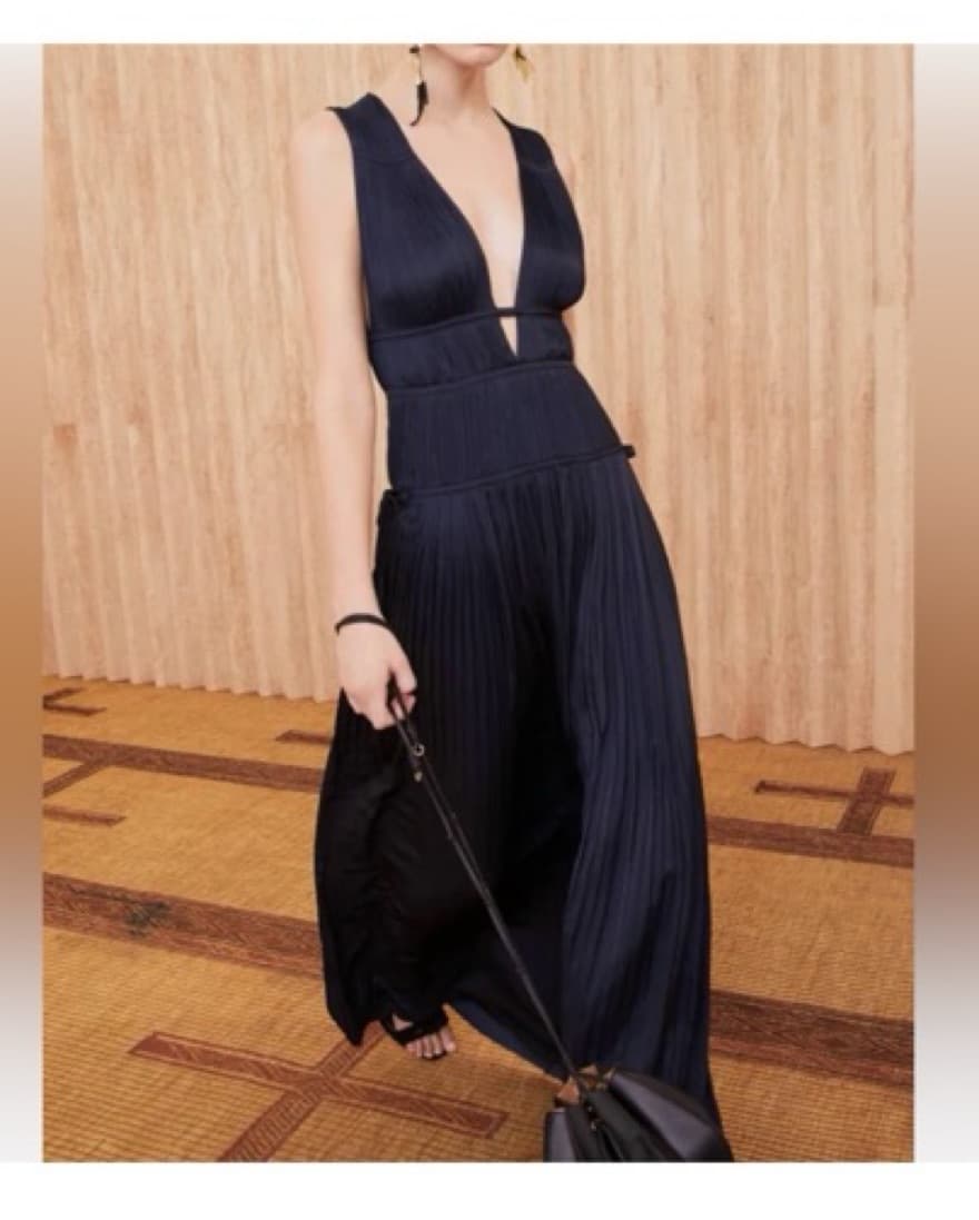 Ulla Johnson Navy Blue Silk Gown - Image 1