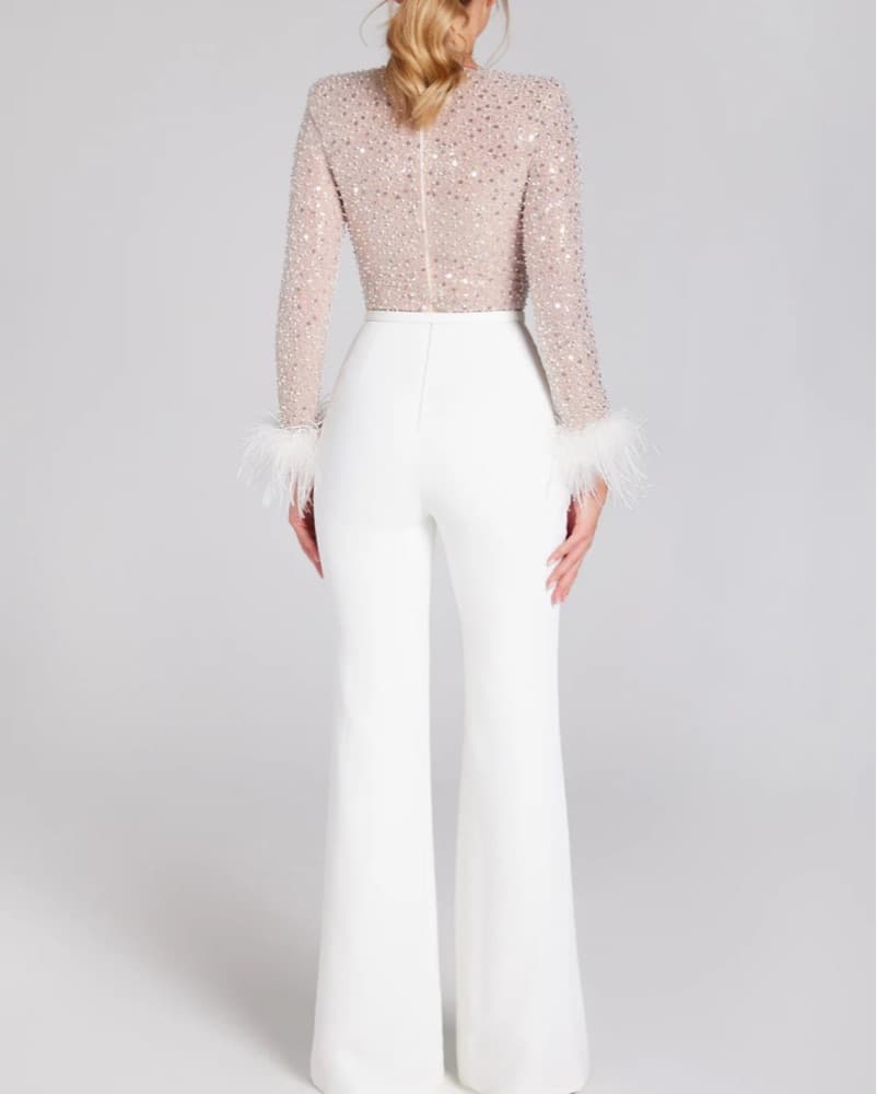 Nadine Merabi Amelia White Jumpsuit - Image 2