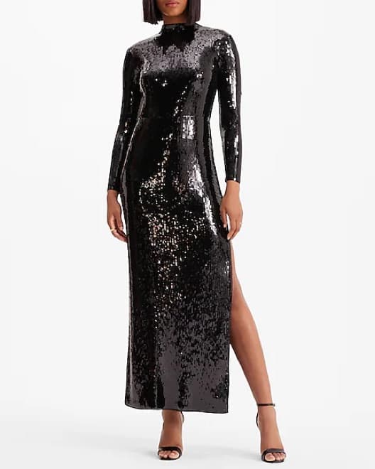Express Sequin Maxi Dress - Image 1