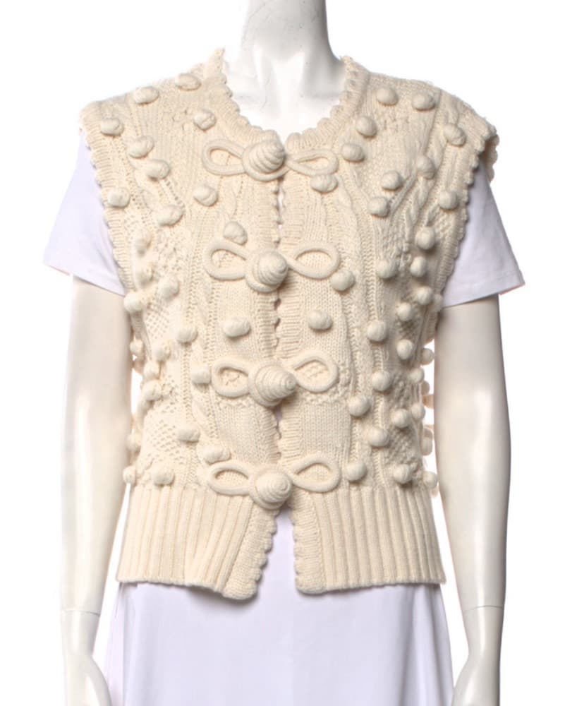 Rebecca Taylor Embellished Knit Vest - Image 2