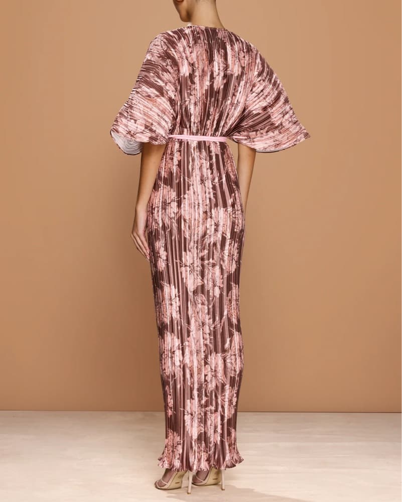 Sonya Moda Brown & Pink Floral Dress - Image 4