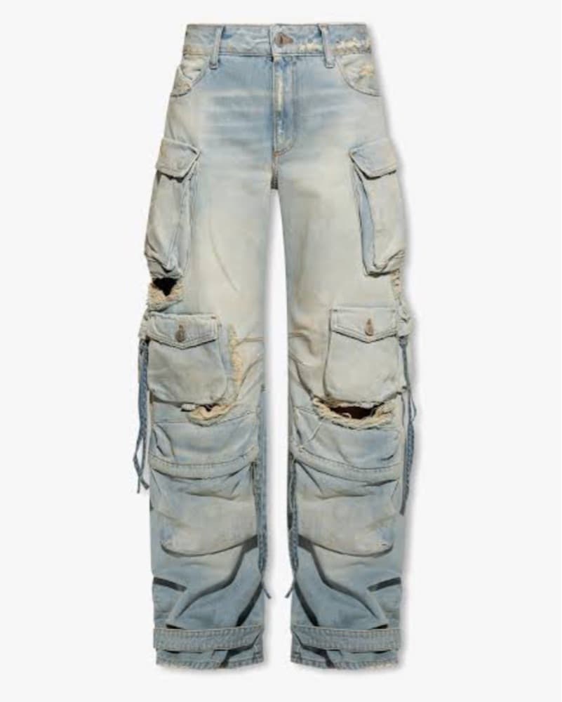 Attico Cargo Light Wash Jeans - Image 2