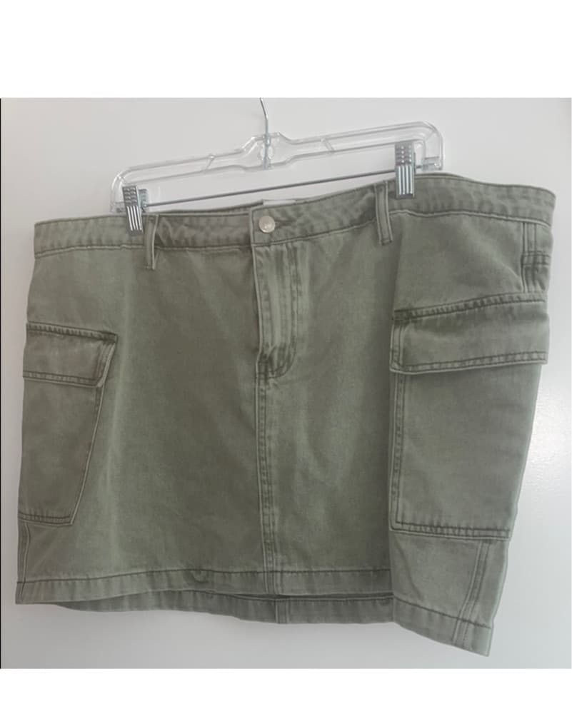 Princess Polly Olive Green Cargo Skirt   - Image 2