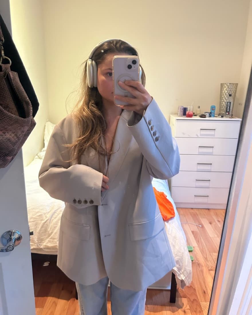 Frankie Shop Grey Bea Blazer - Image 1