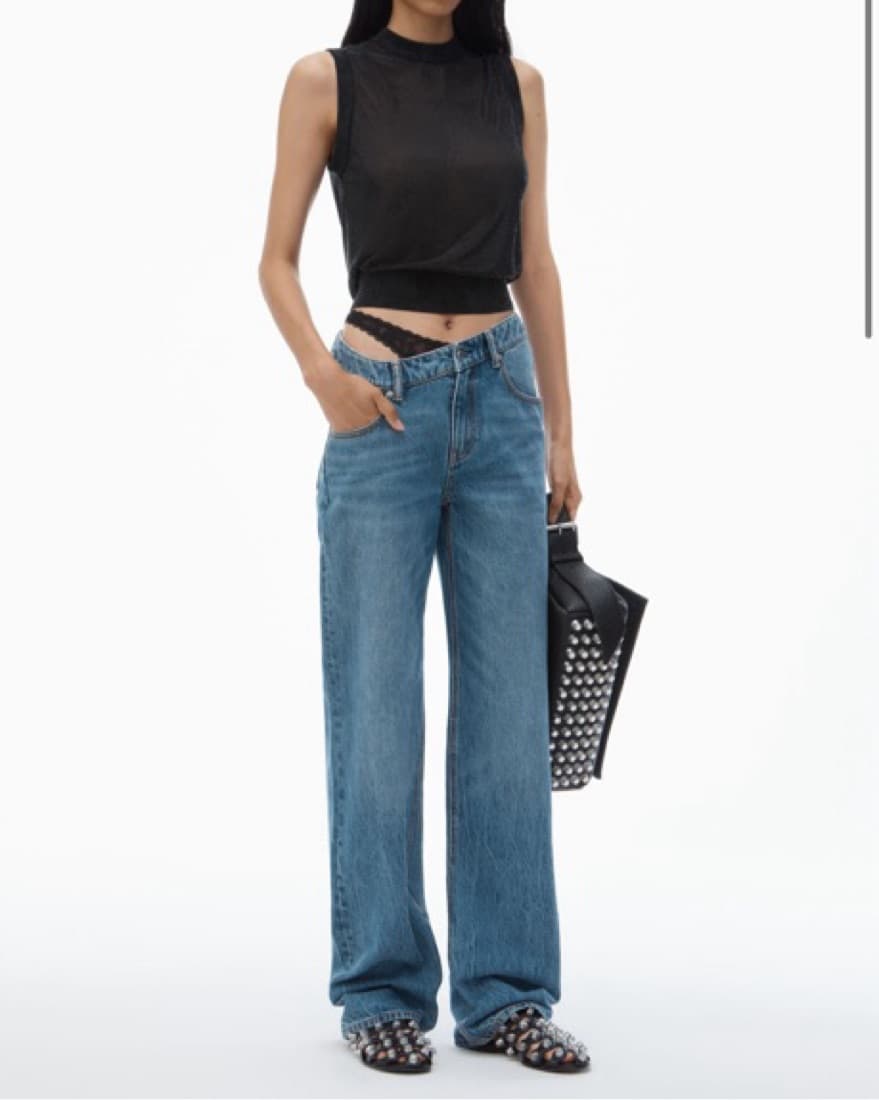 Alexander Wang Jeans Lace Waistband - Image 1