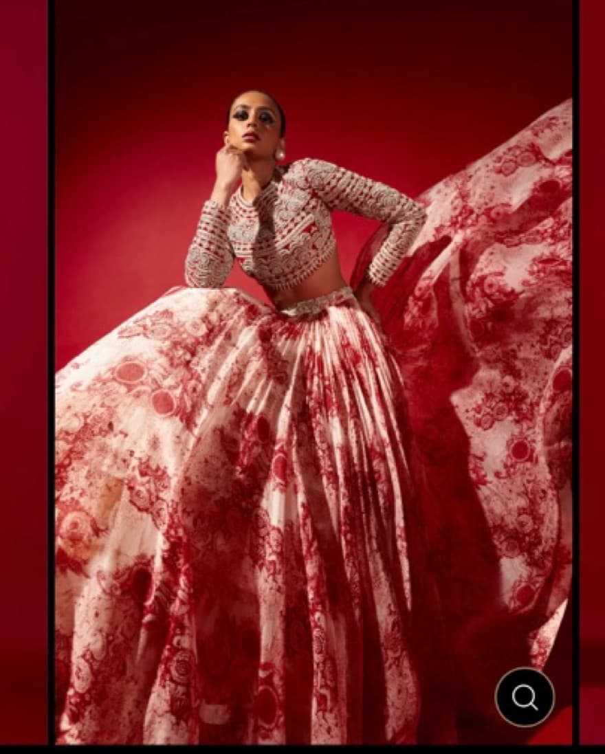 Red Lengha Bhumika Sharma / Kynah - Image 2
