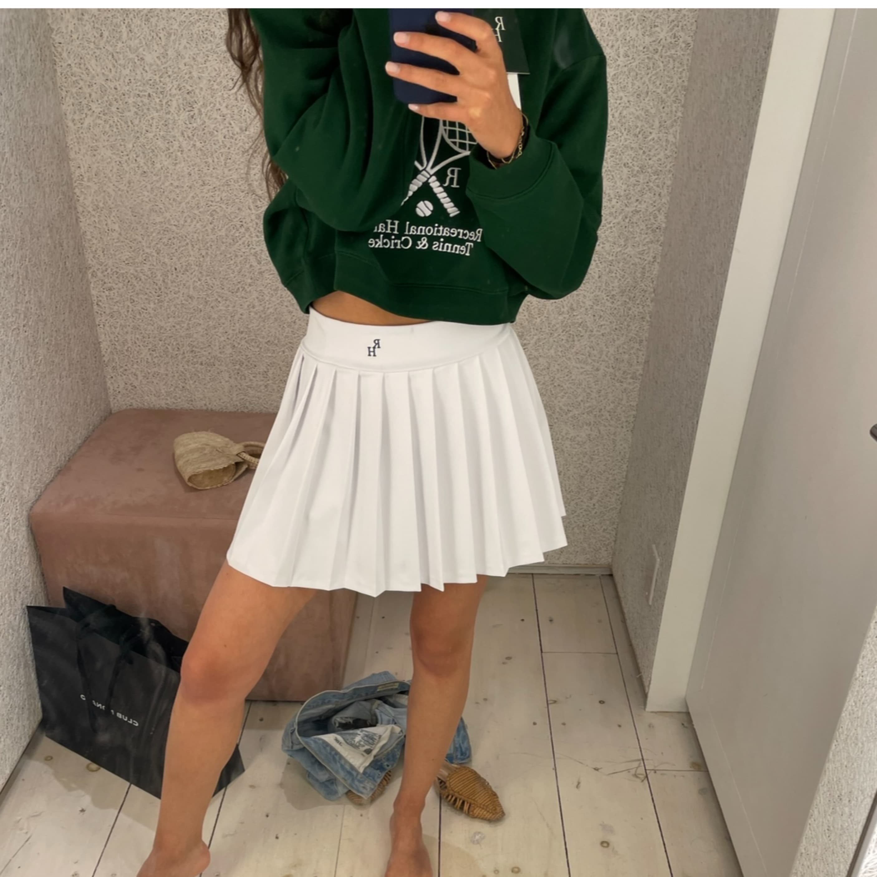Tennis Skirt & Cropped Sweatshirt Or Sep - Image 1