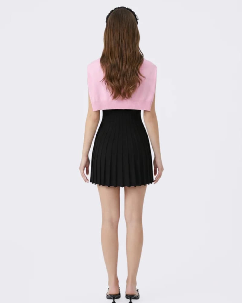 Ava Minimal Pink Knit Shawl  - Image 3