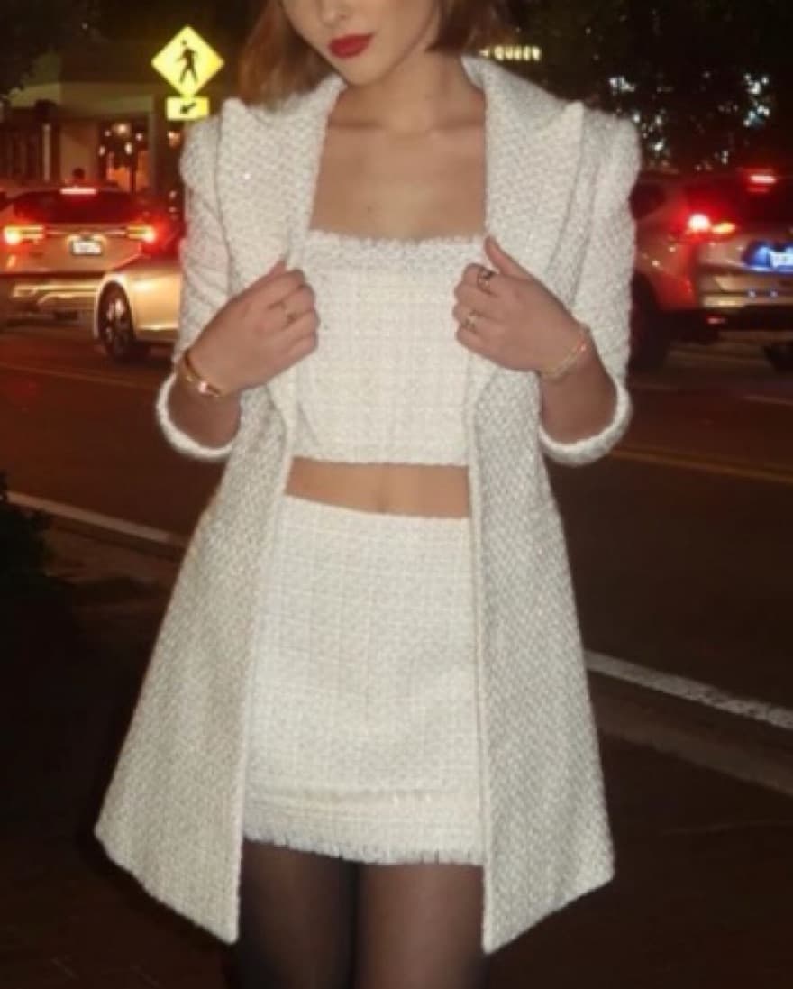 Alice + Olivia Justin Tweed Blazer Dress - Image 1
