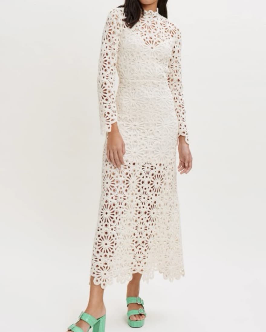 Maje Lace Dress with Embroidery - Image 1