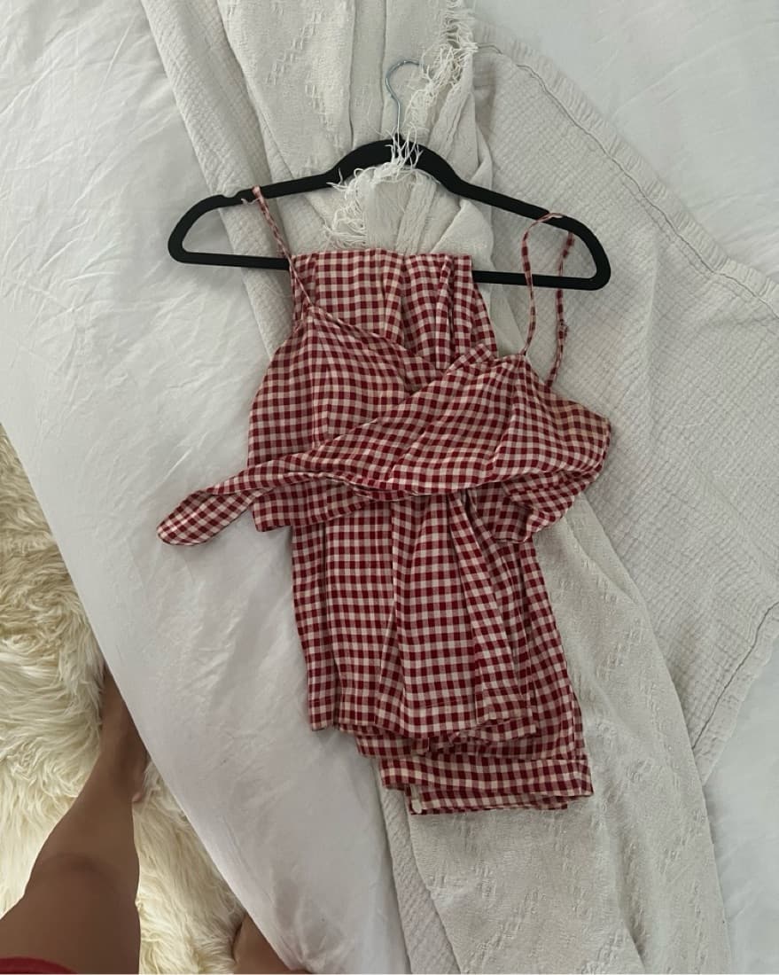 Reformation Red Gingham Set - Image 5