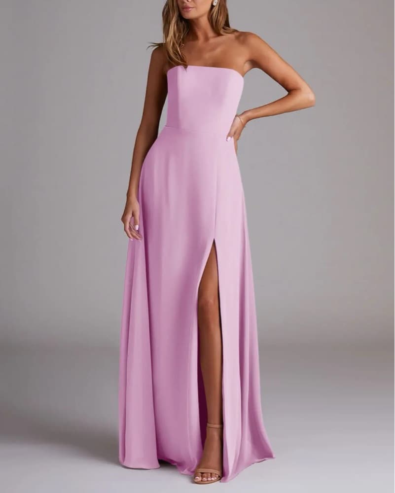 Pink Bridesmaids Dress - Image 1