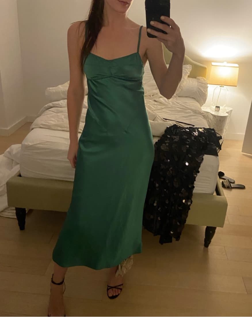 Anna october Green Silk Dress  - Image 3