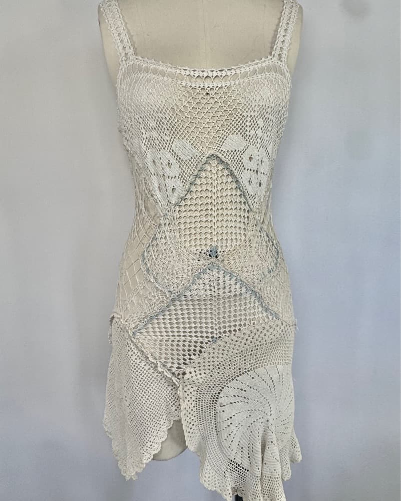 Something Blue - Crochet Lace Mini Dress - Image 3