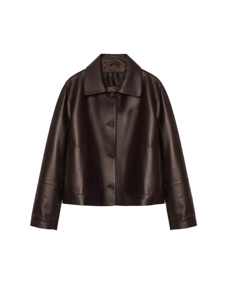 Leftseoul Real Leather Loose Crop Jacket - Image 1