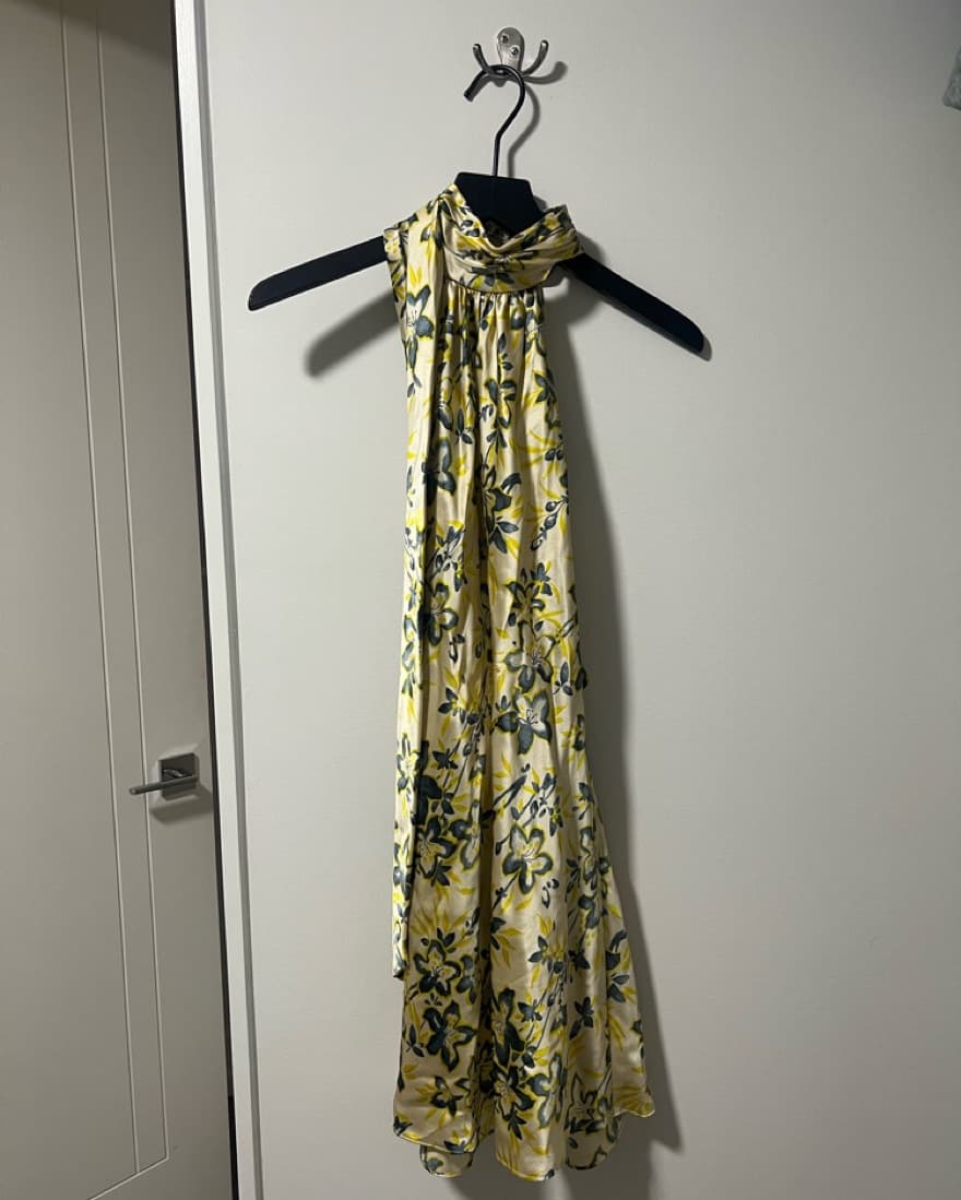 Cinq e Sept Floral Halter Mini Dress - Image 3