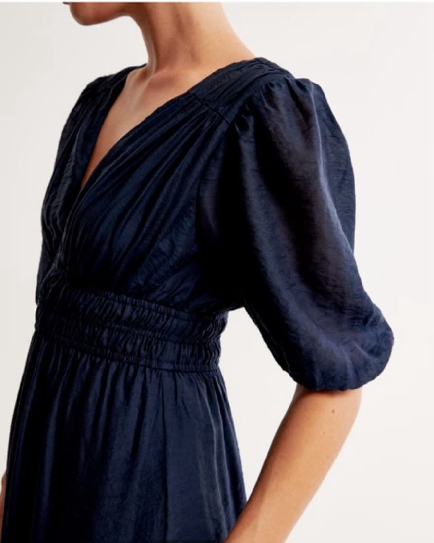 Navy Blue Abercrombie Midi Dress - Image 3