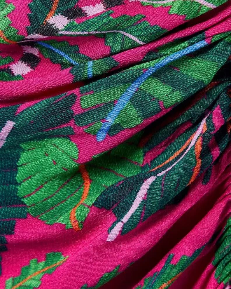 Farm Rio Printed Crepe Midi Dress - Image 4