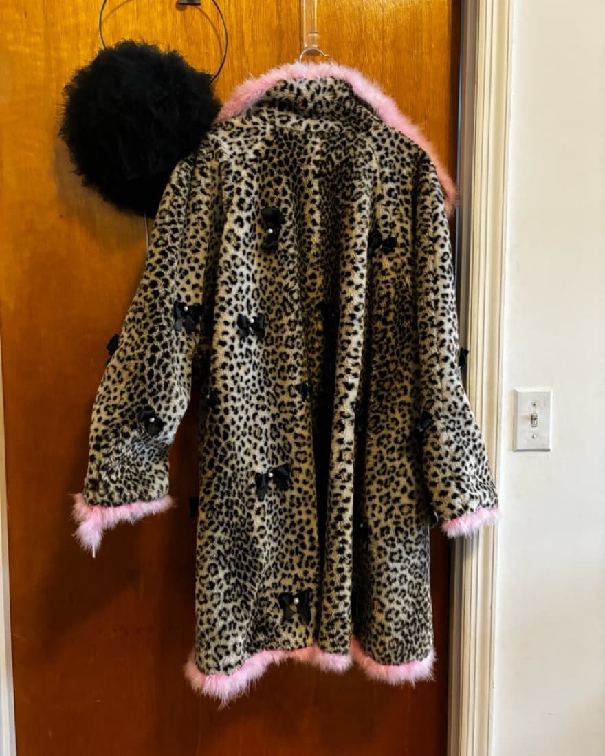 Upcycled Vintage Cheetah Coat - Image 2