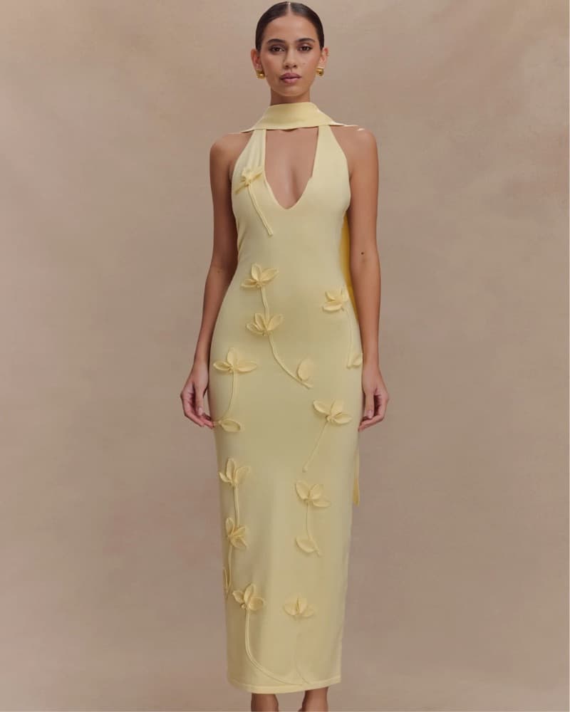 Meshki Wynn Floral Knit Midi Dress - Image 2