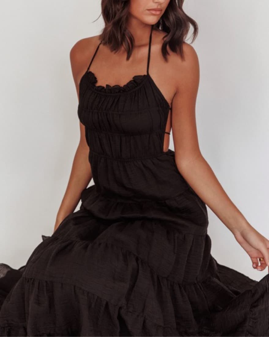 Black halter Maxi Dress - Image 4
