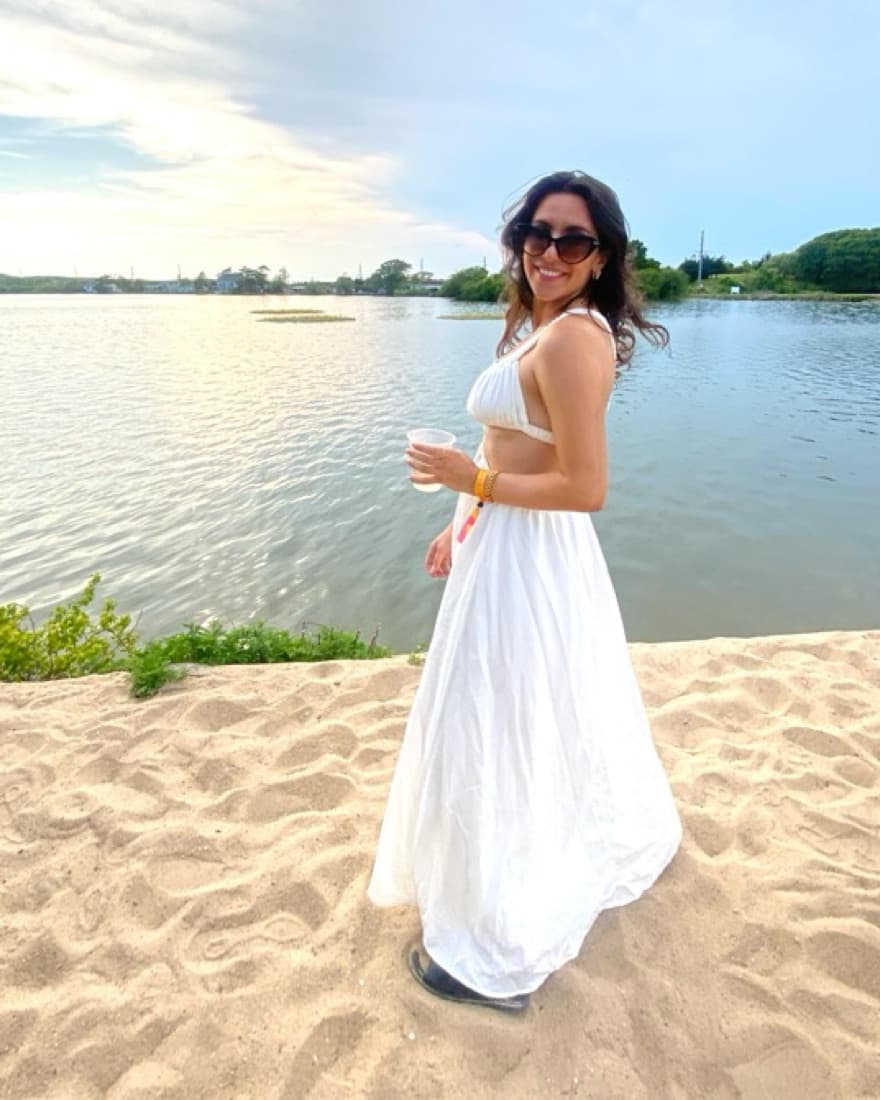 Maxi White O-Ring Dress - Image 2