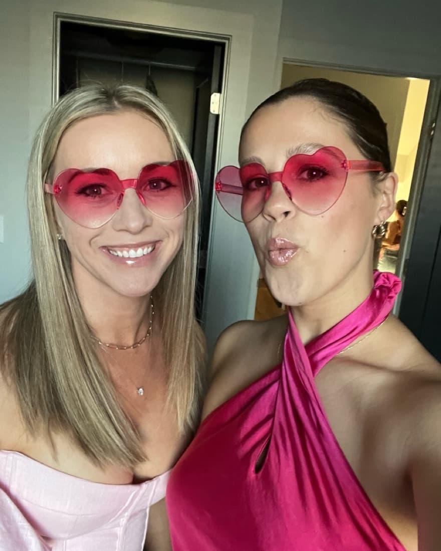 Pink Satin Halter Mini Dress - Image 2