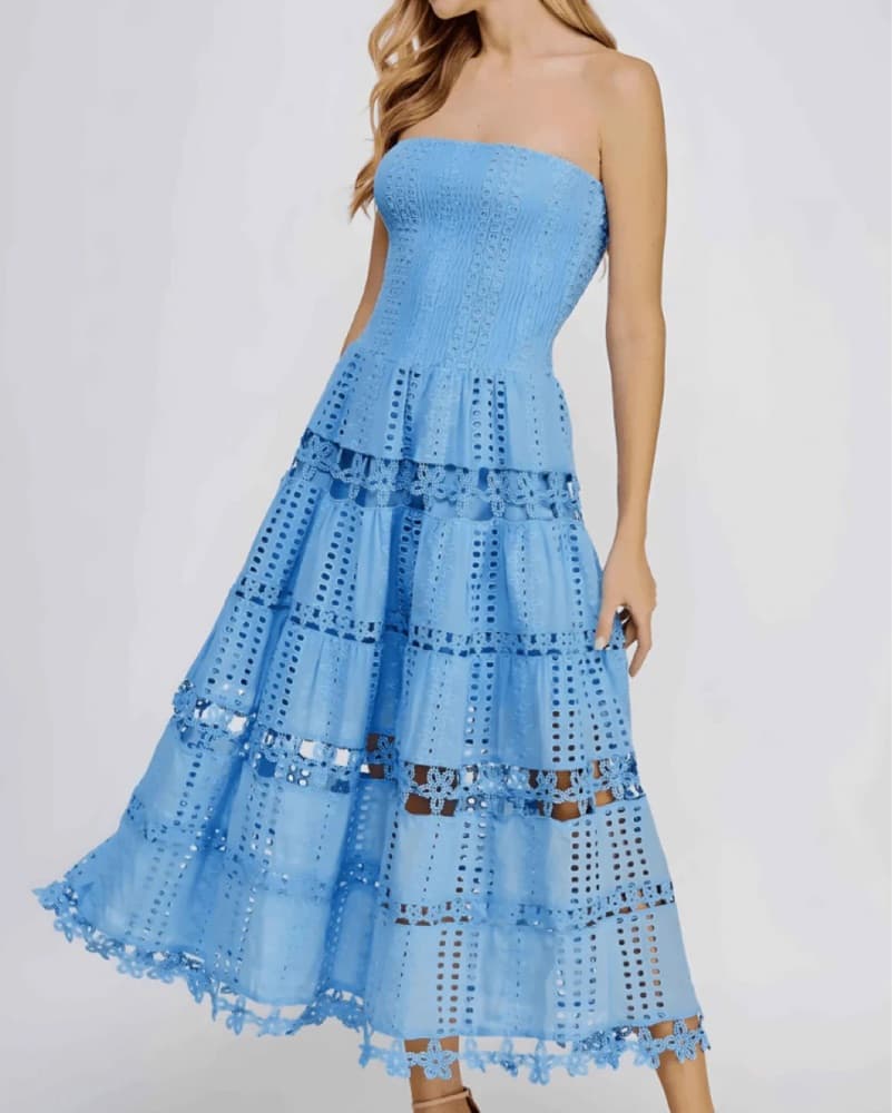 Blue Crochet Sundress - Image 1