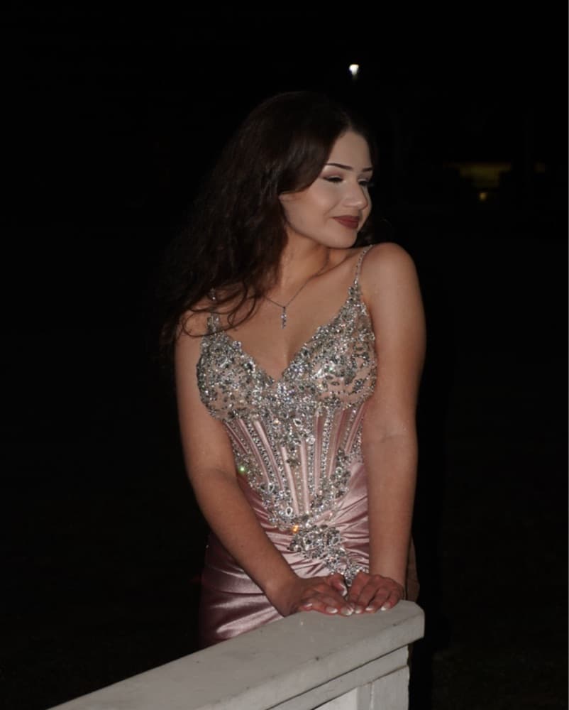 Captivating Rhinestone-Embellished Gown - Image 1