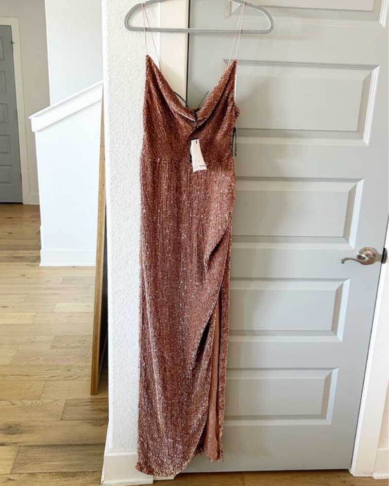 $795 Retrofete Katya Sequin Gown Maxi - Image 3