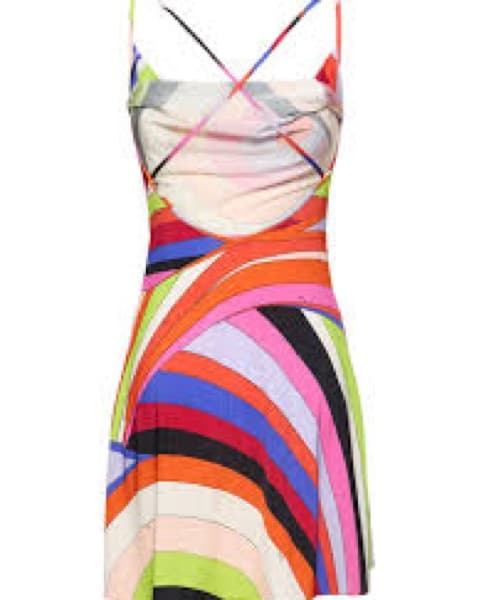 Pucci Iride Printed Mini Dress In Pink - Image 6
