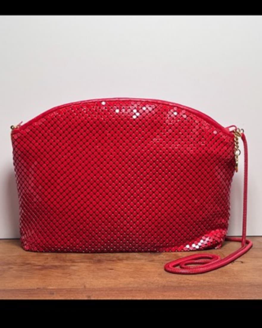 Vintage La Regale Red Metal Mesh Bag - Image 2